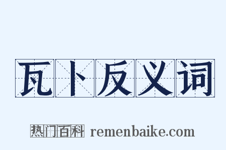 瓦卜反义词是什么意思的图片